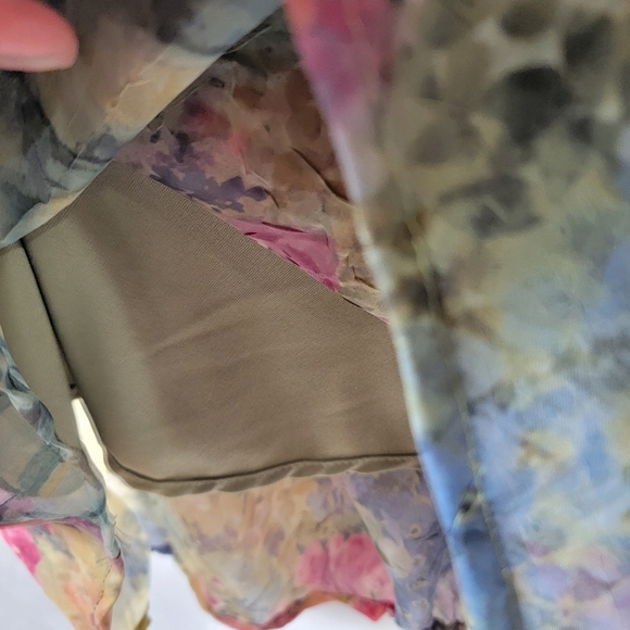 VTG Tank Maxi Dress + Button Up Top Twinnie Set Multi Floral Cottagecore Fairy - Picture 9 of 13